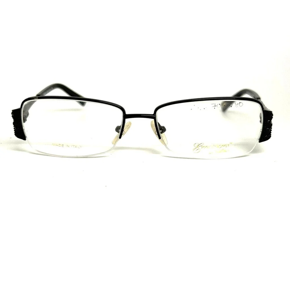 Safilo Emozioni 4343 0006 135 Black Semi Rimless Eyeglasses Frames